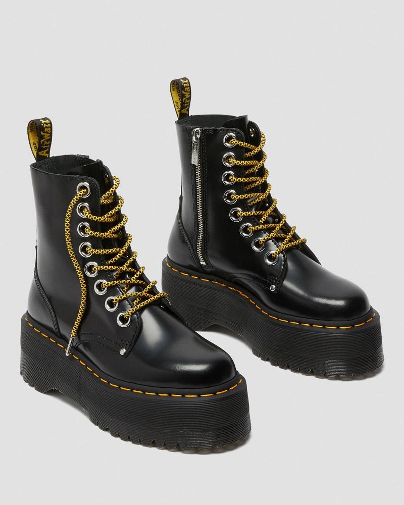 Botas Plataforma Dr Martens Jadon Max Mujer Negros | MX 541KOR